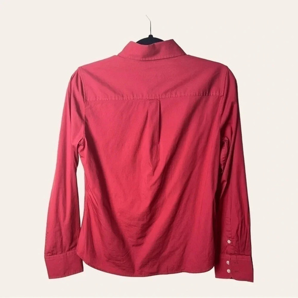 0190W. TALBOTS FULL BUTTON UP TOP COLLAR SIZE 4 DUSTY RED IN COLOR - Picture 7 of 11